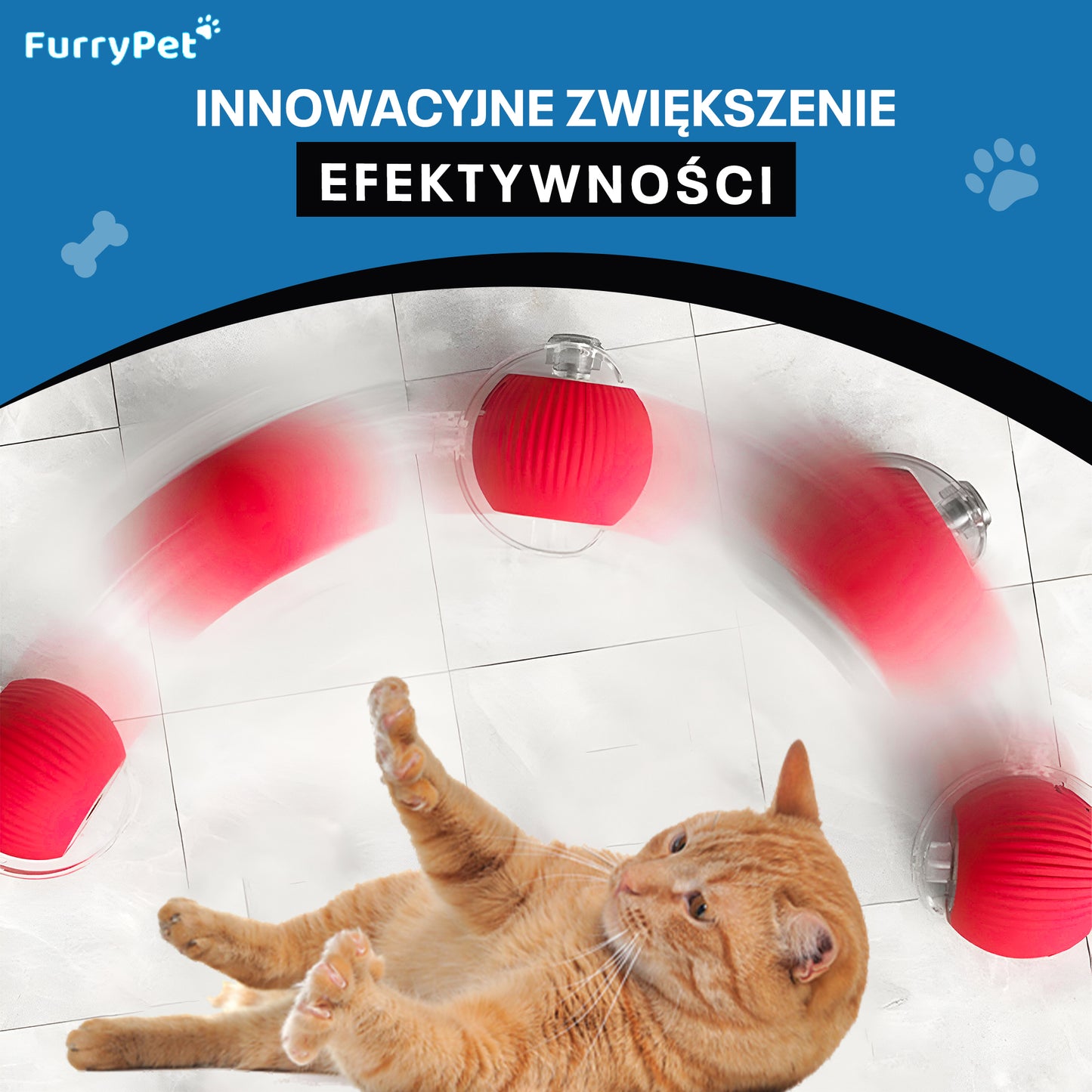 Inteligentna automatyczna piłka dla zwierząt
