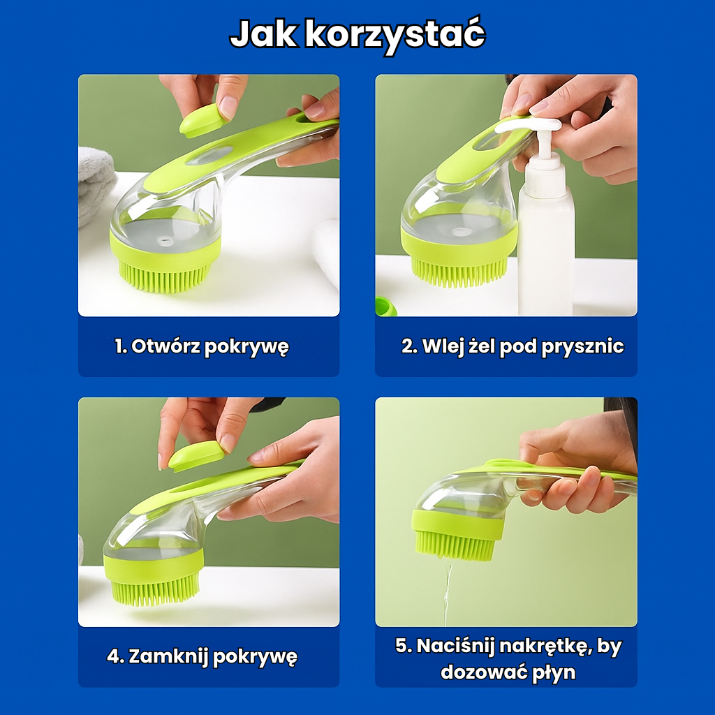 Szczotka do kąpieli dla zwierząt