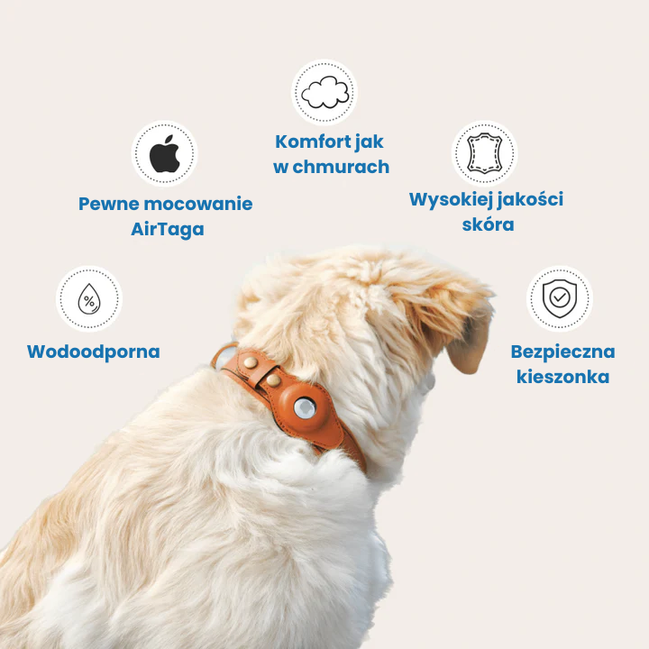 FurryPet Skórzana obroża AirTag