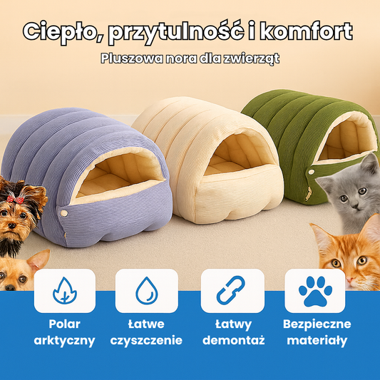 Pluszowa nora dla zwierząt